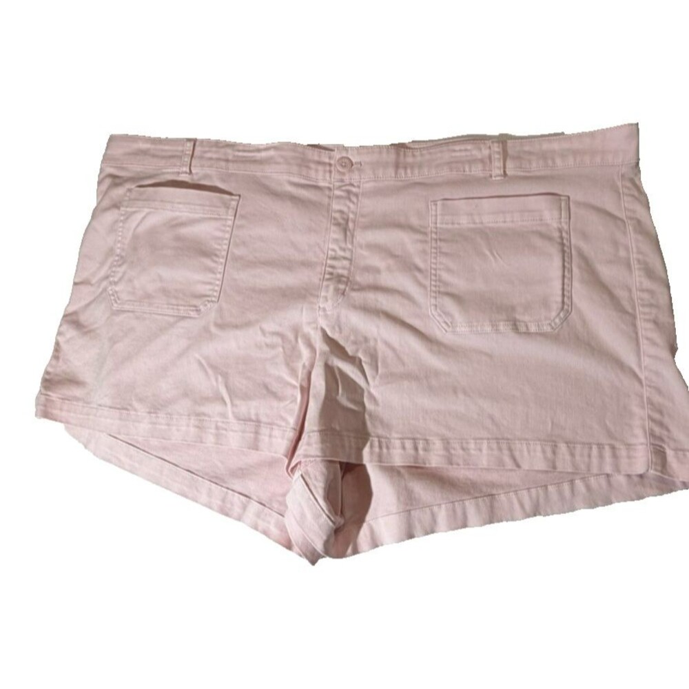 J. Crew Shorts Women's Size 24 Plus Pink Chino Flat Front High Waist 3" Inseam